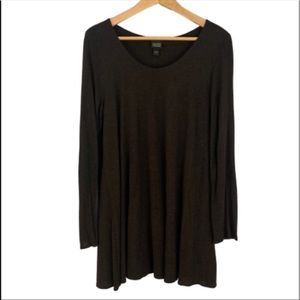 Eileen Fisher viscose brown tunic top